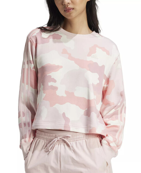 Women's Camo Crewneck Sweatshirt Sandy Pink - 1