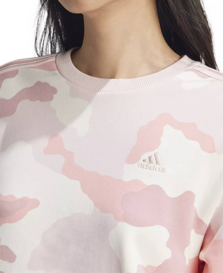 Women's Camo Crewneck Sweatshirt Sandy Pink - 5