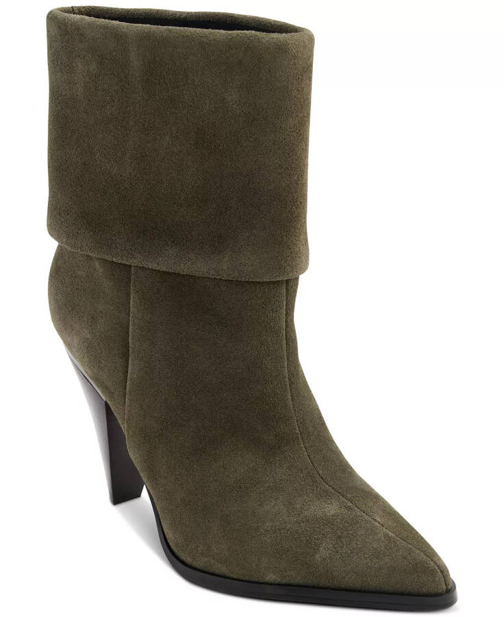 Women's Cerise Pointed-Toe Dress Booties Camo Green - 1