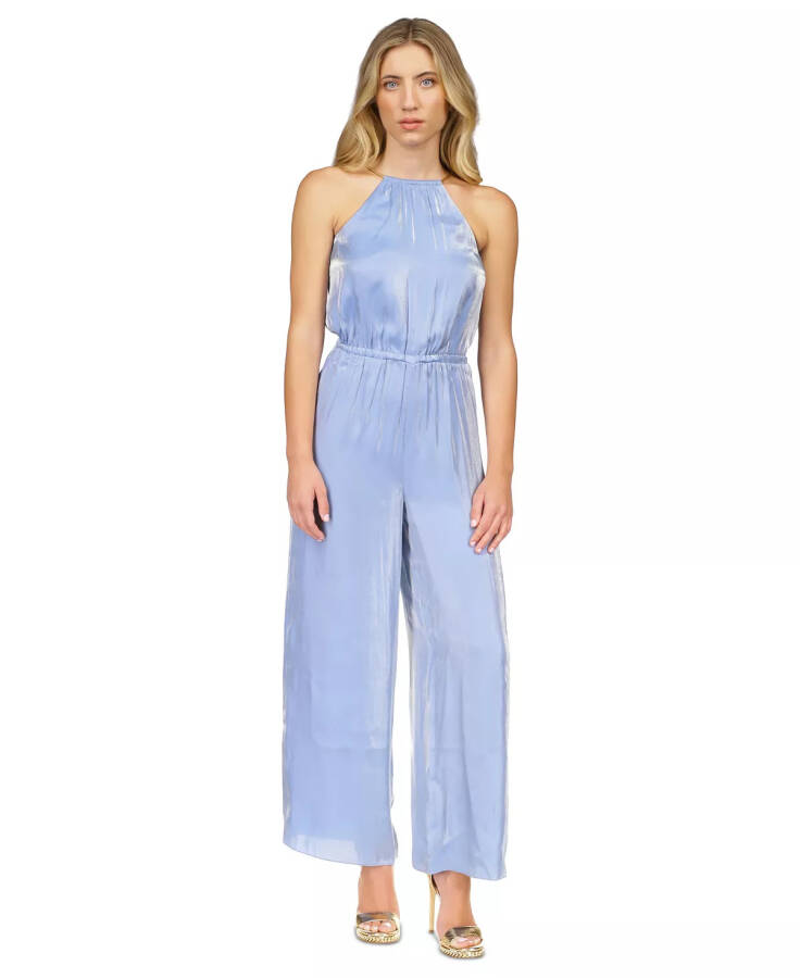 Women's Chain Halter Jumpsuit - Blueberry - 7