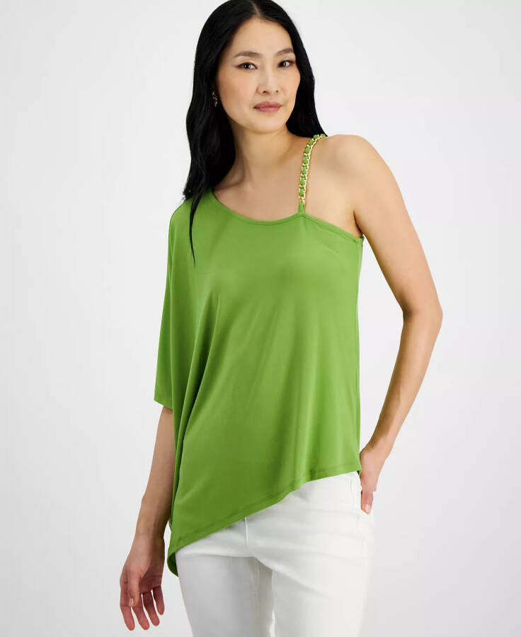 Women's Chain-Strap Asymmetric Top, Created for Modazone Lizard - 1