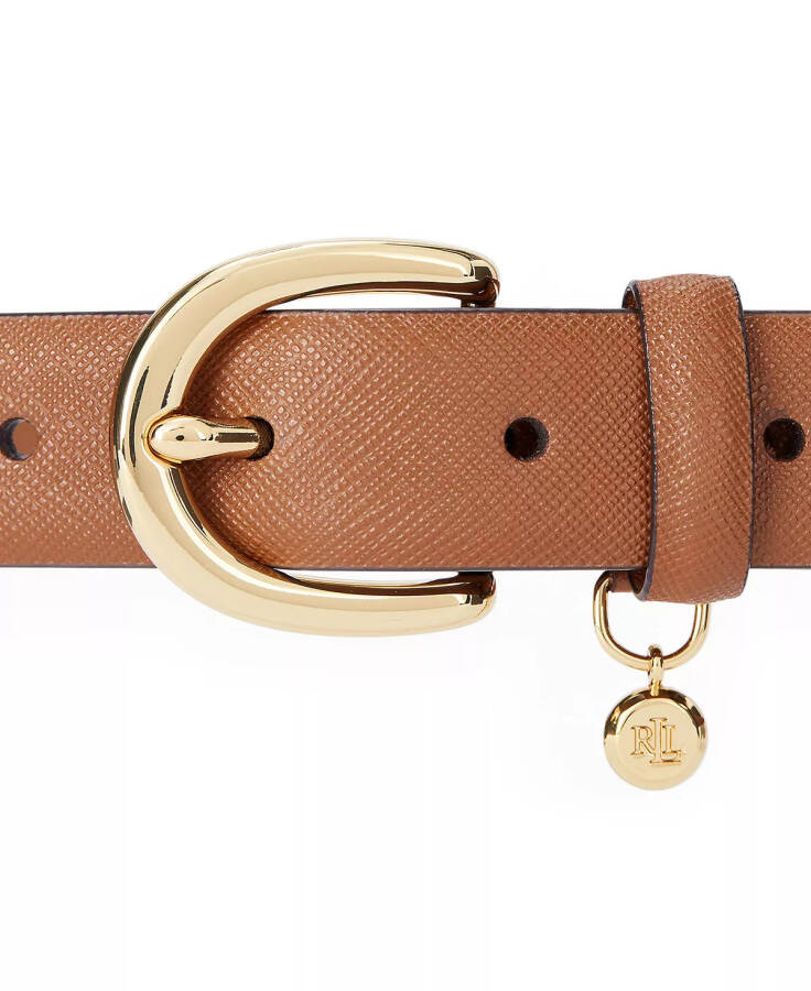 Women's Charm Crosshatch Leather Belt Lauren Tan - 2