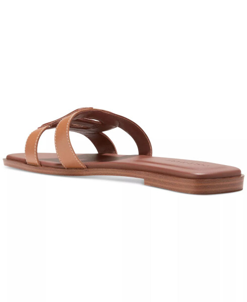 Women's Chrisee Flat Sandals Dark Cuoio, Pecan Leather - 3