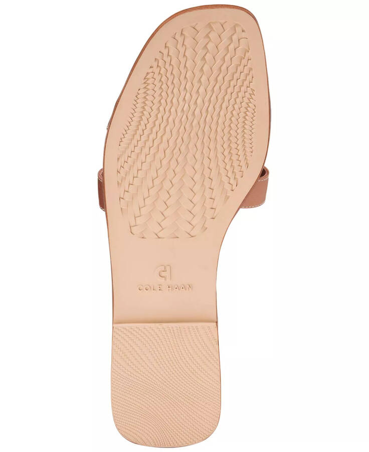 Women's Chrisee Flat Sandals Dark Cuoio, Pecan Leather - 5