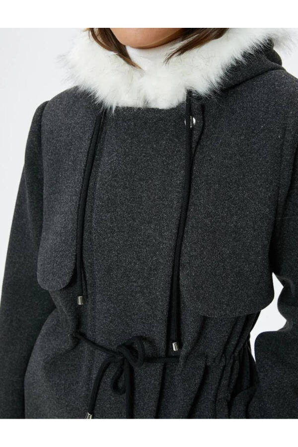 Women's coat, anthracite color. - 5