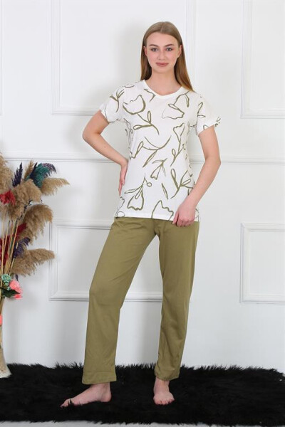 Women's Combed Cotton Short Sleeve Pajama Set 4141 - 2