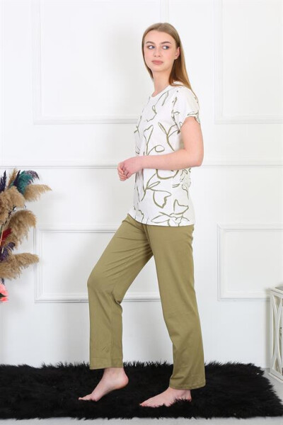 Women's Combed Cotton Short Sleeve Pajama Set 4141 - 5