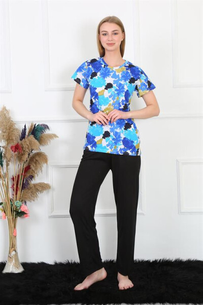 Women's Combed Cotton Short Sleeve Pajama Set 4142 - 1