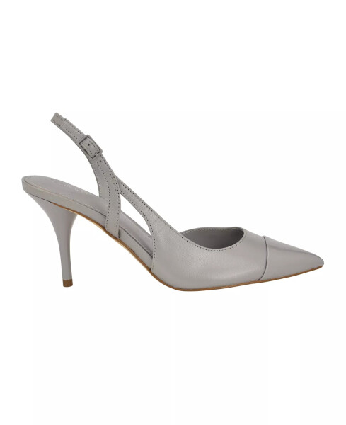 Women's Corinny Pointy Cap Toe Dress Slingbacks Light Gray - 2