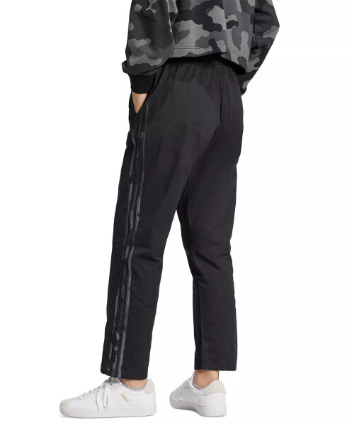 Women's Cotton Camo 3-Stripes Pants Black - 1