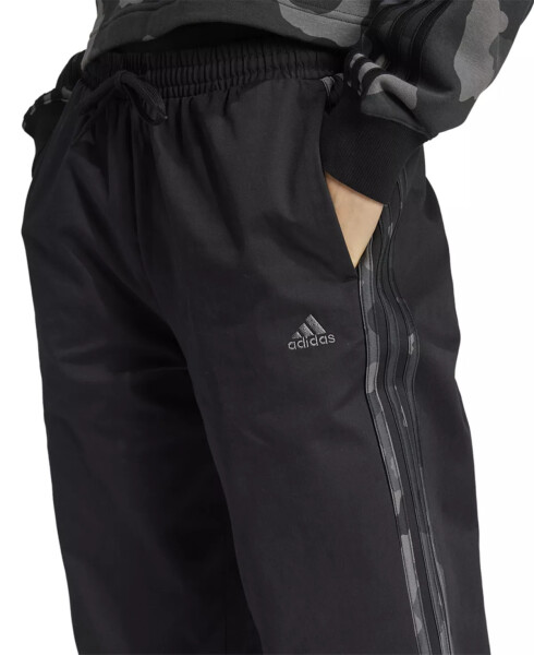 Women's Cotton Camo 3-Stripes Pants Black - 4