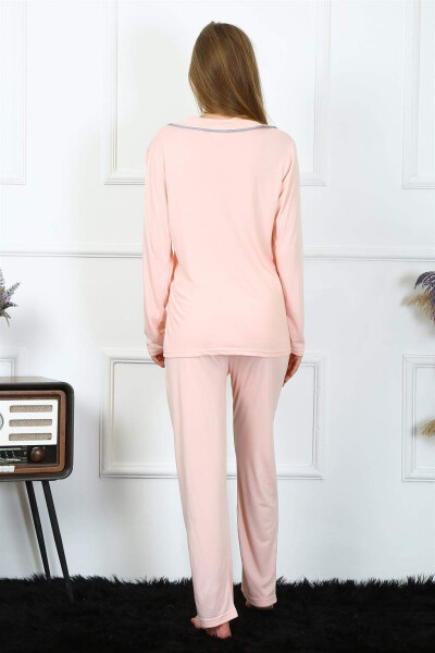 Women's Cotton Long Sleeve Button-Front Pajama Set 2778 - 10