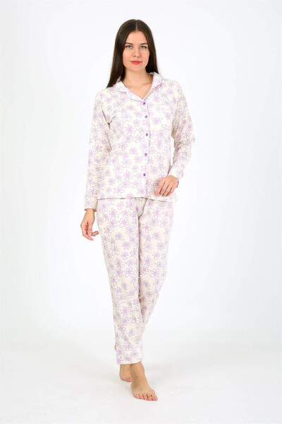 Women's Cotton Long Sleeve Pajama Set 2776 - 2