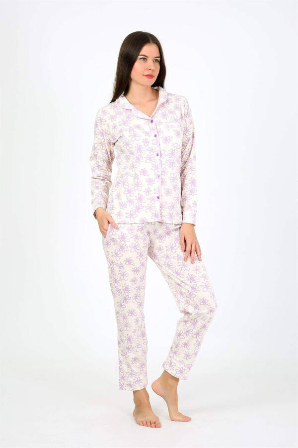 Women's Cotton Long Sleeve Pajama Set 2776 - 5