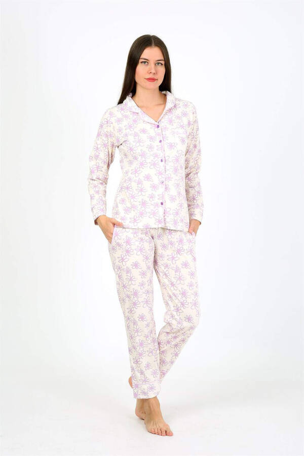 Women's Cotton Long Sleeve Pajama Set 2776 - 6