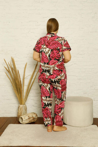 Women's Cotton Pocket Short Sleeve Plus Size Pajama Set 202122 - 3