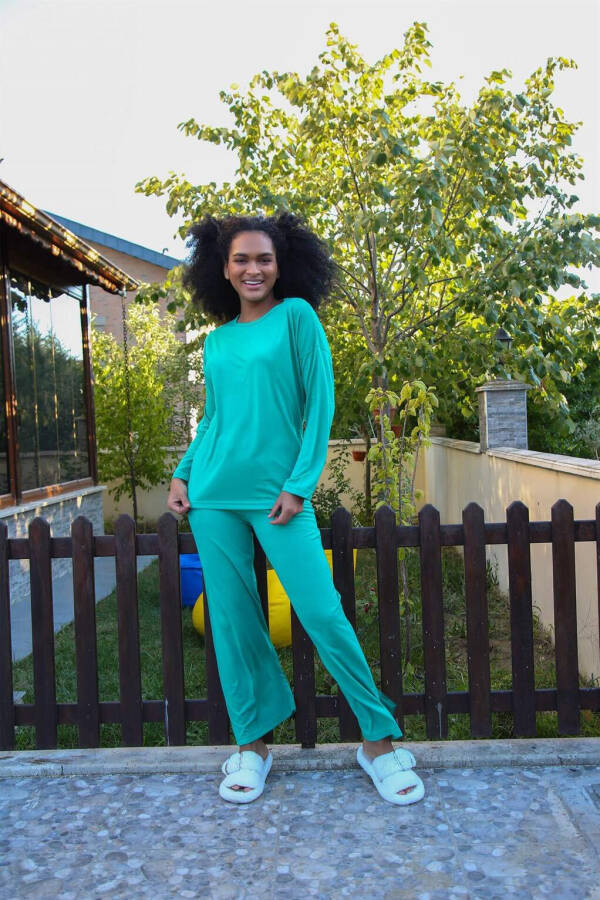 Women's Cotton Wide Leg Pajama Set 4124 - 5