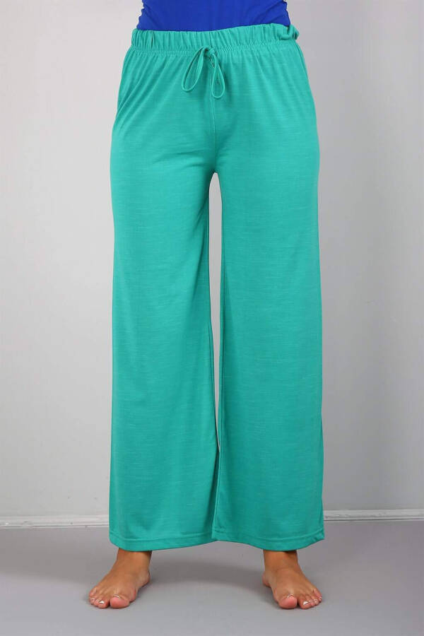 Women's Cotton Wide Leg Trousers 210036 - 1