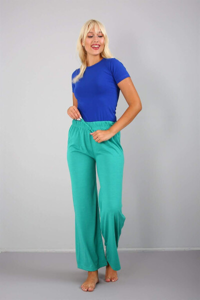 Women's Cotton Wide Leg Trousers 210036 - 4