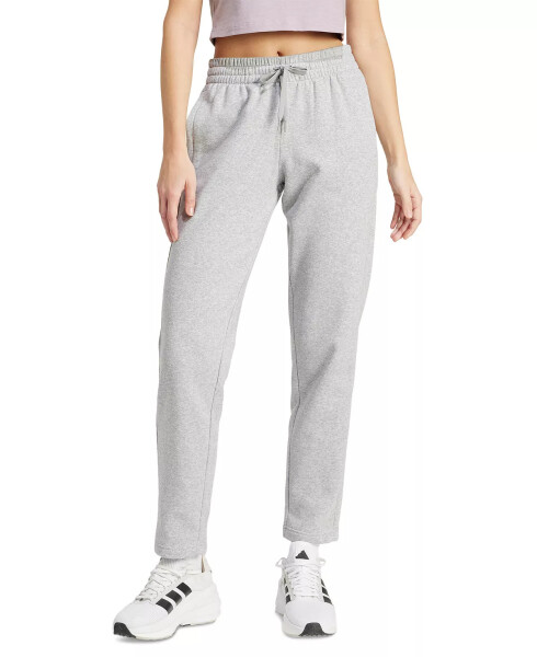 Women's Cozy Small Logo Fleece Sweatpants in Medium Grey Heather - 1