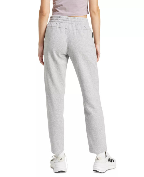 Women's Cozy Small Logo Fleece Sweatpants in Medium Grey Heather - 2