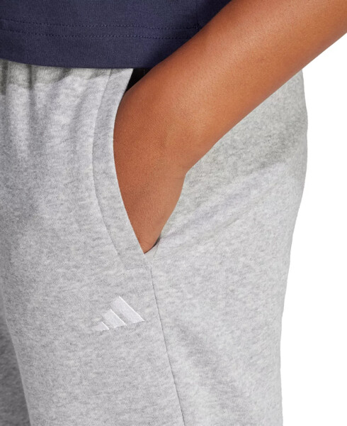 Women's Cozy Small Logo Fleece Sweatpants in Medium Grey Heather - 9