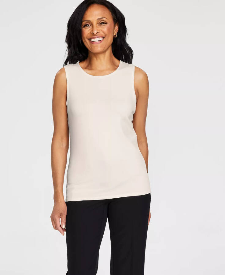 Women's Crewneck Layering Tank Top, Created for Modazone Fresh Cream - 1