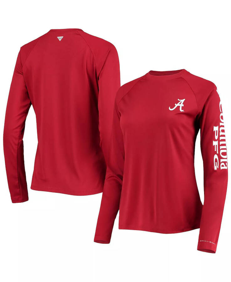 Women's Crimson Alabama Crimson Tide PFG Tidal Long Sleeve T-shirt Crimson - 1