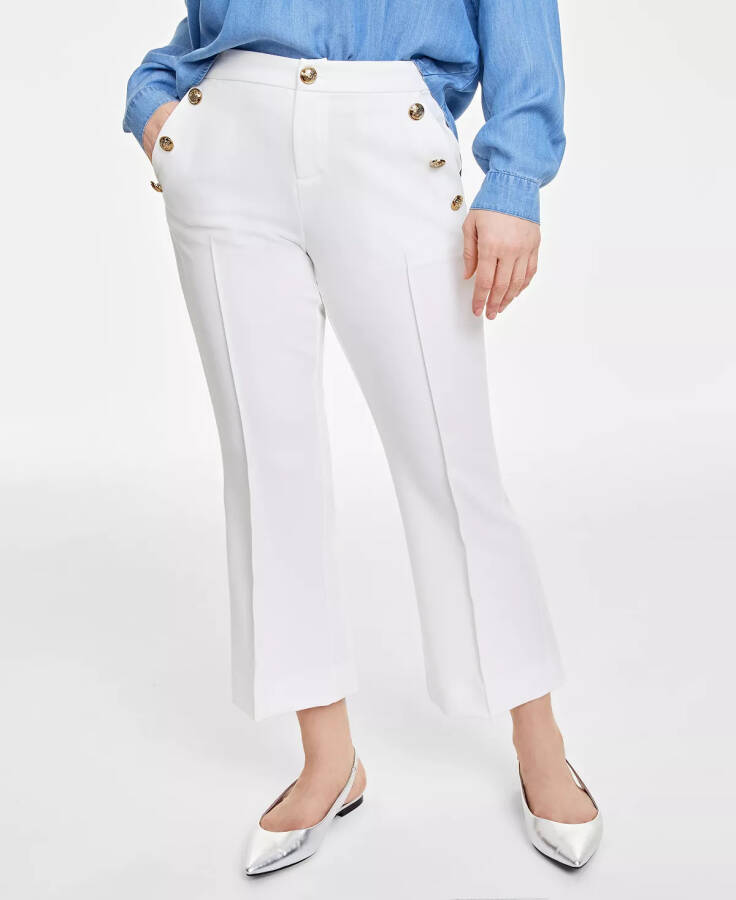 Women's Cropped Sailor Pants, Created for Macy's Washed White - 9