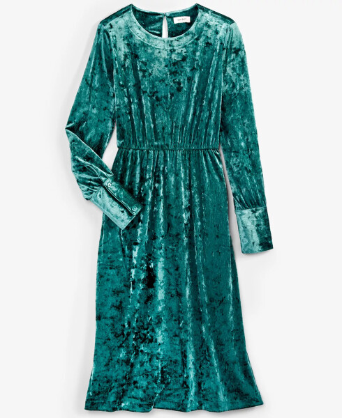 Women's Crushed Velvet Midi Dress, Created for Modazone Dark Forest - 5