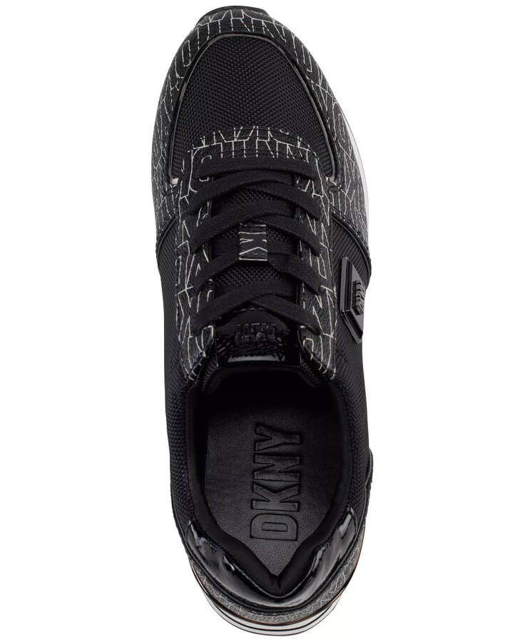 Women's Davie Lace-Up Platform Sneakers Black/ Pebble Combo - 5