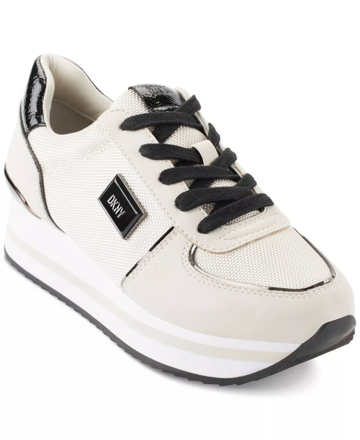 Women's Davie Lace-Up Platform Sneakers Pebble - 1