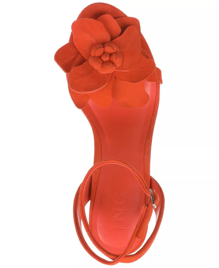 Women's Devynn Flower Dress Sandals, Created for Modazone Orange Suede - 4