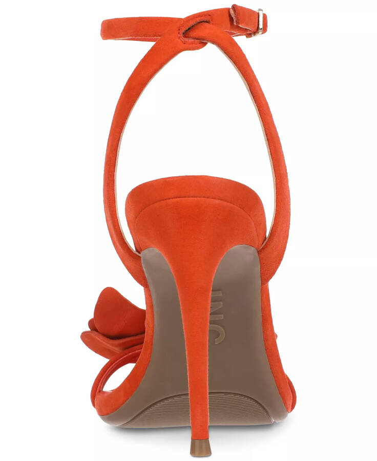 Women's Devynn Flower Dress Sandals, Created for Modazone Orange Suede - 5