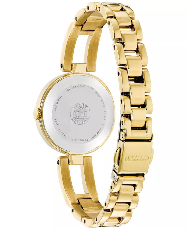 Women's Eco-Drive Axiom Gold-Tone Stainless Steel Bracelet Watch 28mm Gold - 3