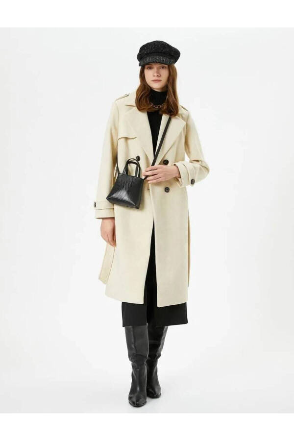 Women's Ecru Coat - 1