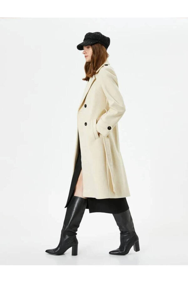 Women's Ecru Coat - 2