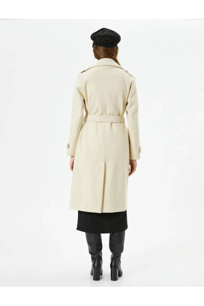 Women's Ecru Coat - 4