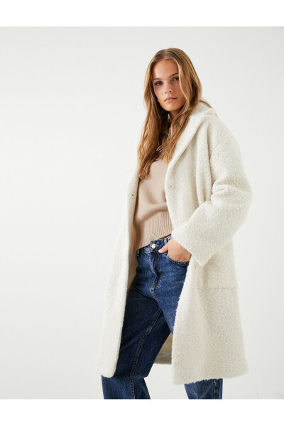 Women's Ecru Coat - 1