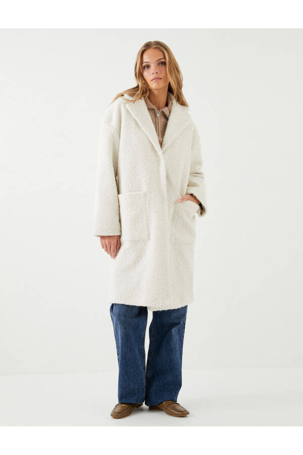 Women's Ecru Coat - 3