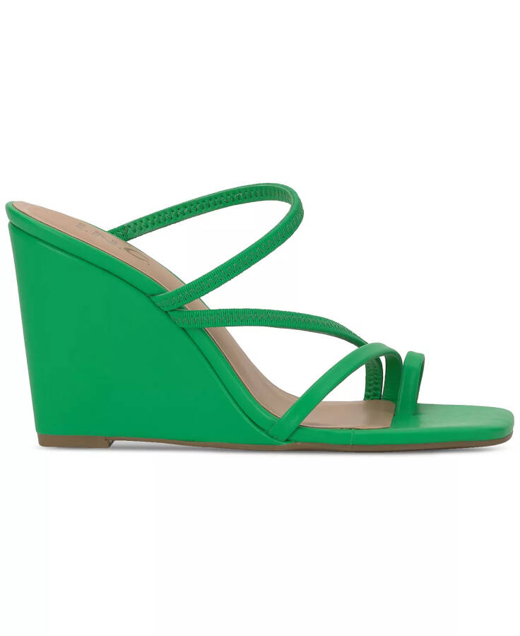 Women's Eiana Toe-Ring Wedge Sandals, Created for Modazone Green Smooth - 2