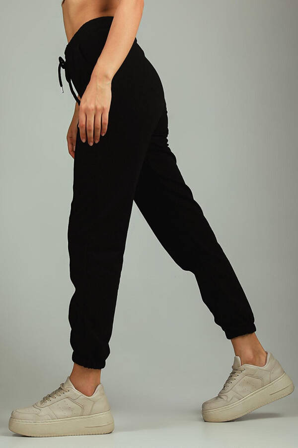 Women's Elastic Waist and Ankle Drawstring Sweatpants - 3