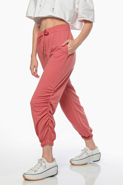 Women's Elastic Waist and Leg Tracksuit Bottoms - 1