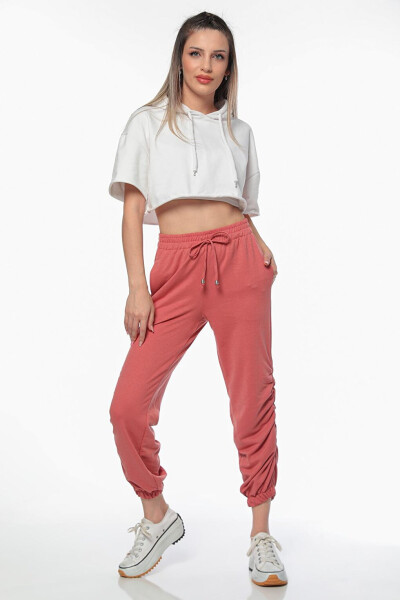 Women's Elastic Waist and Leg Tracksuit Bottoms - 4