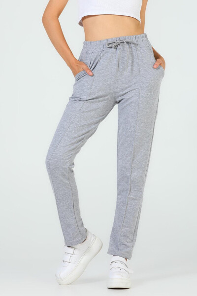 Women's Elastic Waist Drawstring Sweatpants - 1