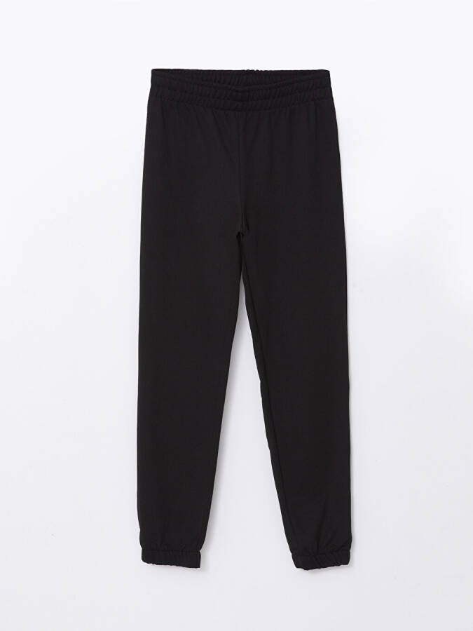 Women's Elastic Waist Plain Jogger Sweatpants - 1