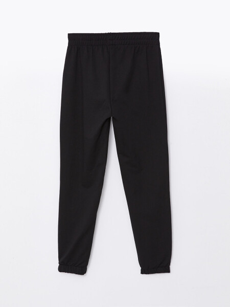 Women's Elastic Waist Plain Jogger Sweatpants - 2