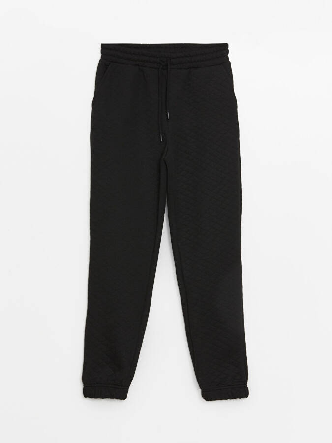 Women's Elastic Waist Plain Jogger Sweatpants - 1