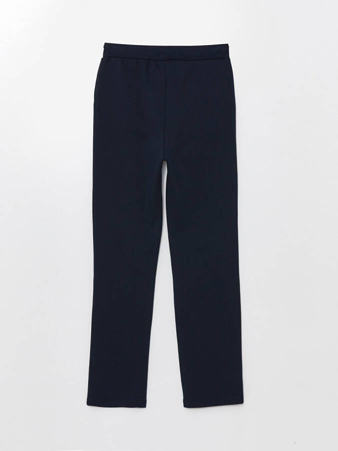 Women's Elastic Waist Plain Sweatpants - 2