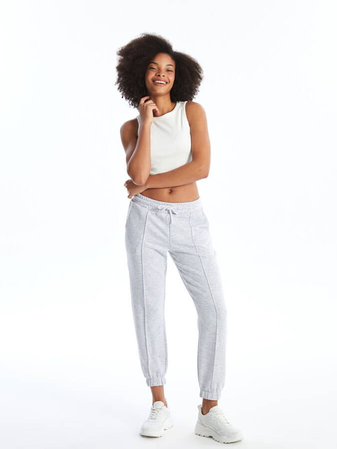 Women's Elastic Waist Straight Jogger Pants - 1